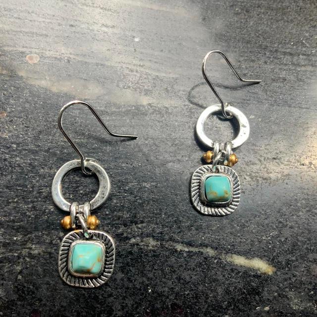 Women's Earrings - Blue on Productcaster.