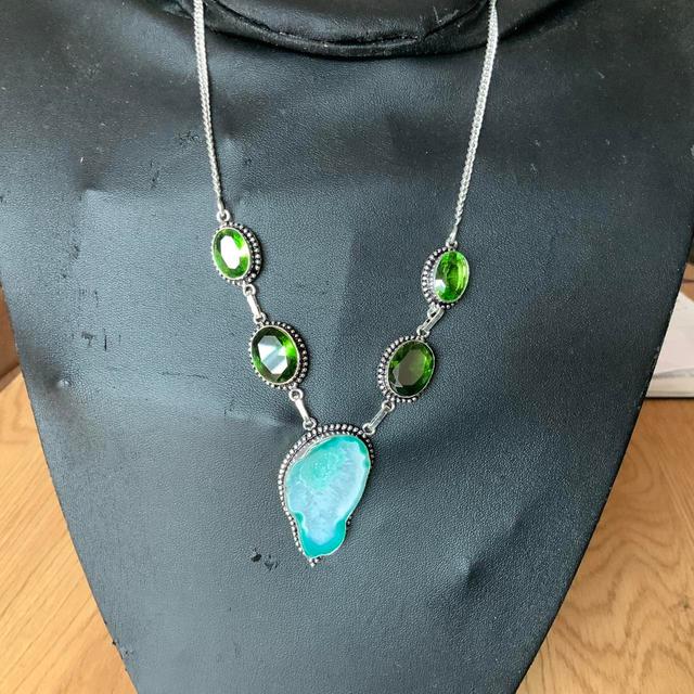 Women's Necklace - Green on Productcaster.