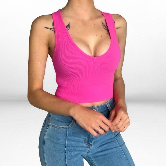 Designer Women's Crop top - Pink/Purple - 8 on Productcaster.