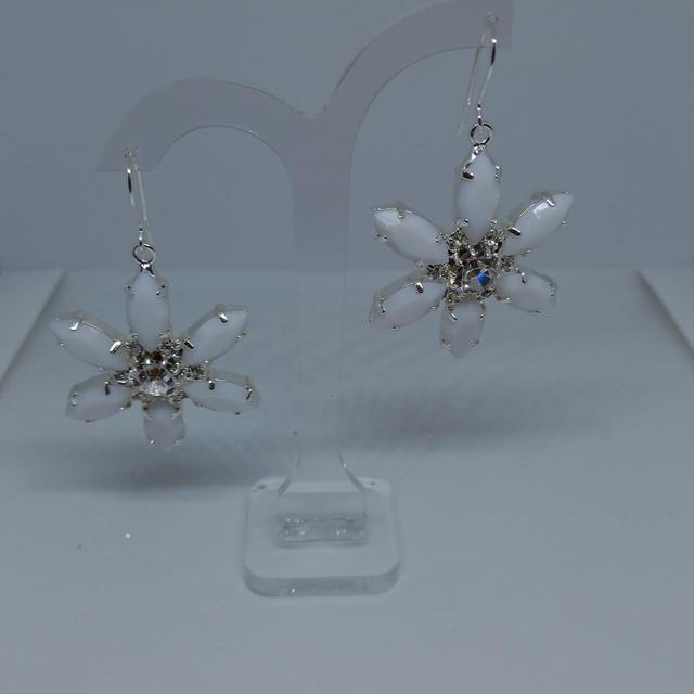 Handmade Women's Earrings - White on Productcaster.