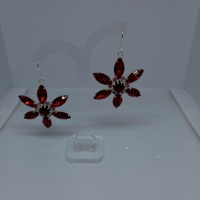 Handmade Women's Earrings - Red/Pink on Productcaster.