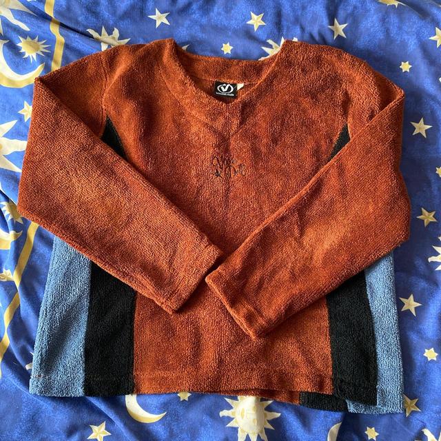 Vintage Women's Jumper - Burgundy/Multi - M on Productcaster.