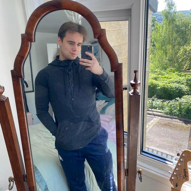 Gymshark Men's Hoodie - Black/Grey - S on Productcaster.