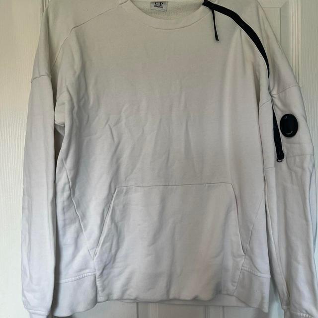 CP Company Men's Sweatshirt - White - L on Productcaster.