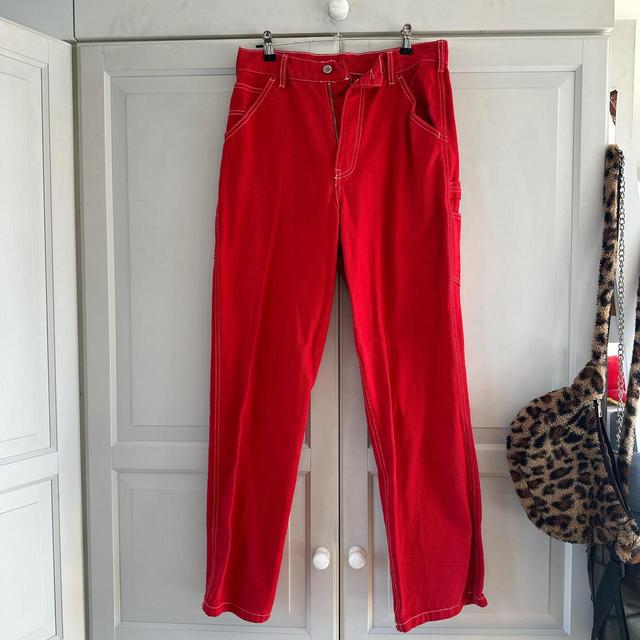 Brandy Melville Women's Trousers - Red - One size on Productcaster.