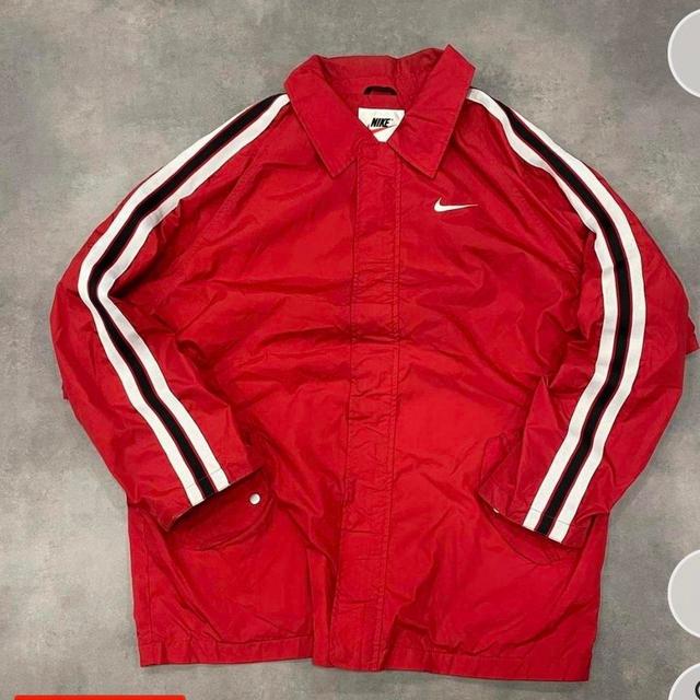 Nike Men's Jacket - Red/Grey - L on Productcaster.