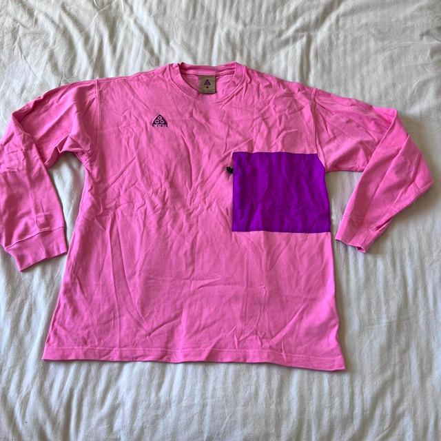 Nike ACG Men's T-shirt - Pink/Purple - M on Productcaster.