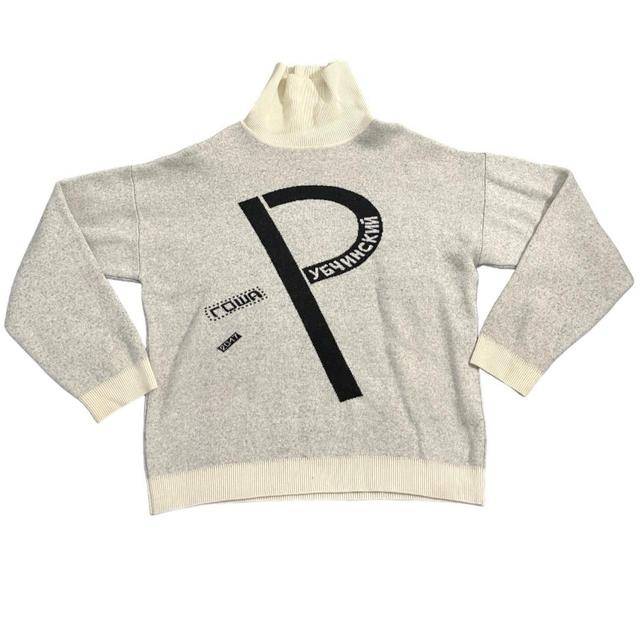 Gosha Rubchinskiy Men's Jumper - Grey/Cream - XL on Productcaster.