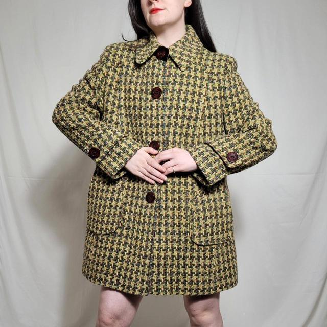 Vintage Women's Polyester Coat - Green - L on Productcaster.