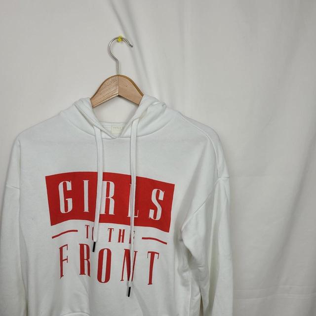 Vintage Women's Hoodie - White/Red - S on Productcaster.