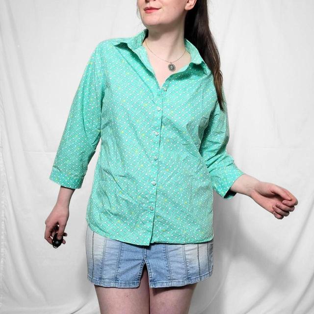 Vintage Women's Shirt - Yellow/Green - 12 on Productcaster.