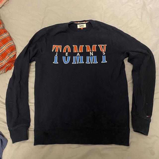 Tommy Hilfiger Men's Sweatshirt - Navy - S on Productcaster.