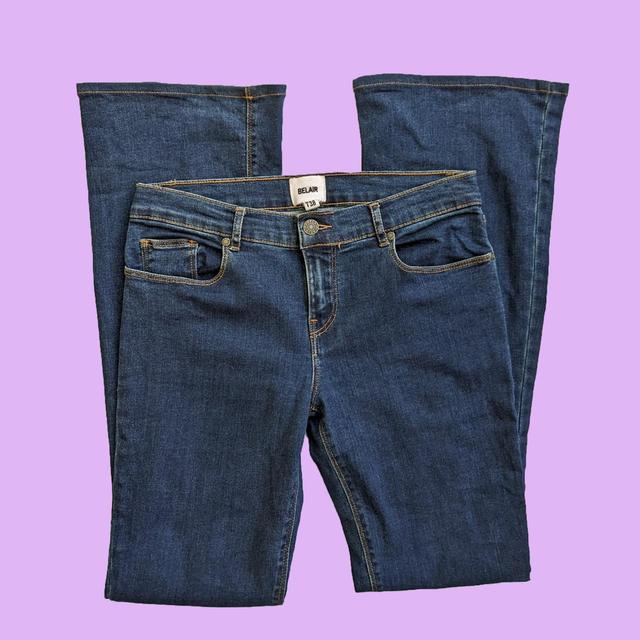 Vintage Women's Flare Jeans - Blue - UK 10 on Productcaster.