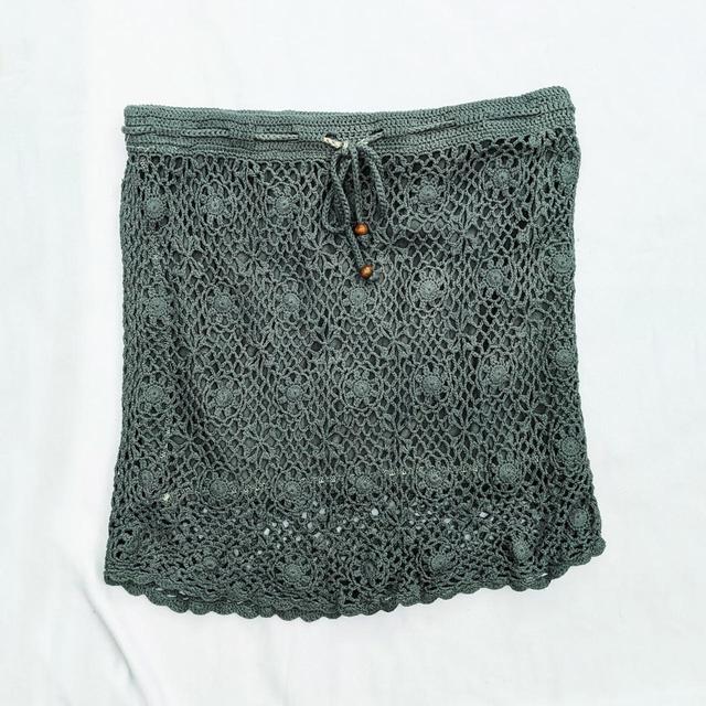 H&M Women's Mini Skirt - Blue/Green - S on Productcaster.