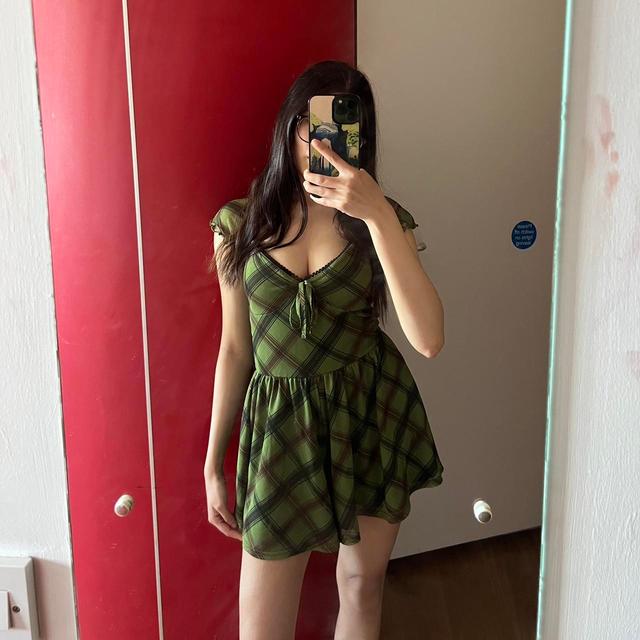 Urban Outfitters Women's Playsuit - Green/Brown - XS on Productcaster.