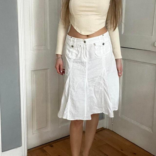 Women's Skirt - White - UK 10 on Productcaster.