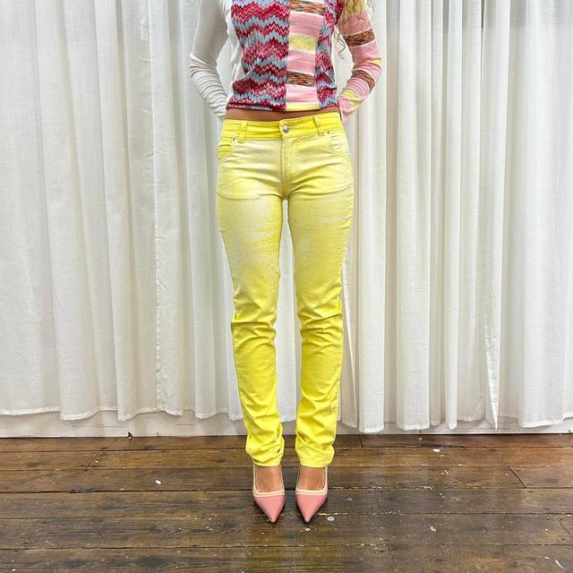 Roberto Cavalli Women's Low rise Jeans - Yellow - 26" on Productcaster.