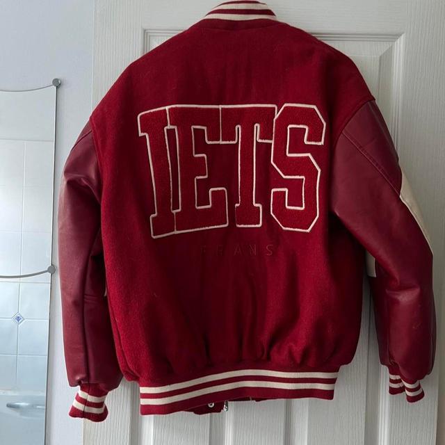 iets frans... Women's Varsity Jacket - Burgundy/Red - XS on Productcaster.