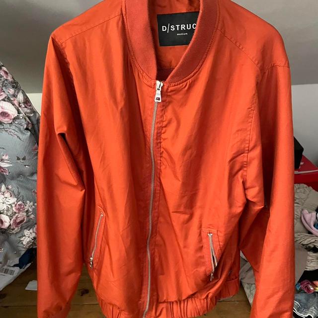 D-Struct Men's Bomber Jacket - Orange - M on Productcaster.