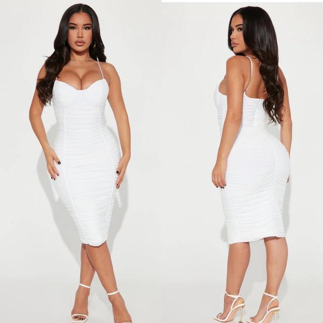 Fashion Nova Women's Bodycon Dress - White - XXL on Productcaster.