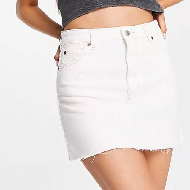 Topshop Women's Skirt - White - UK 10 on Productcaster.