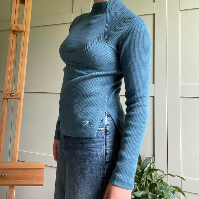 Gymshark Women's Jumper - Green/Blue - M on Productcaster.