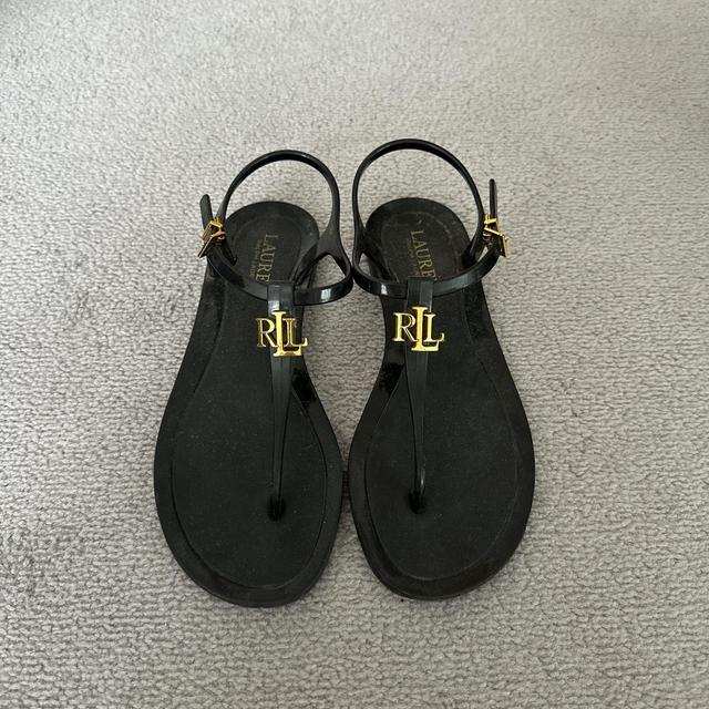 Ralph Lauren Women's Sandals - Black/Gold - UK 4 on Productcaster.