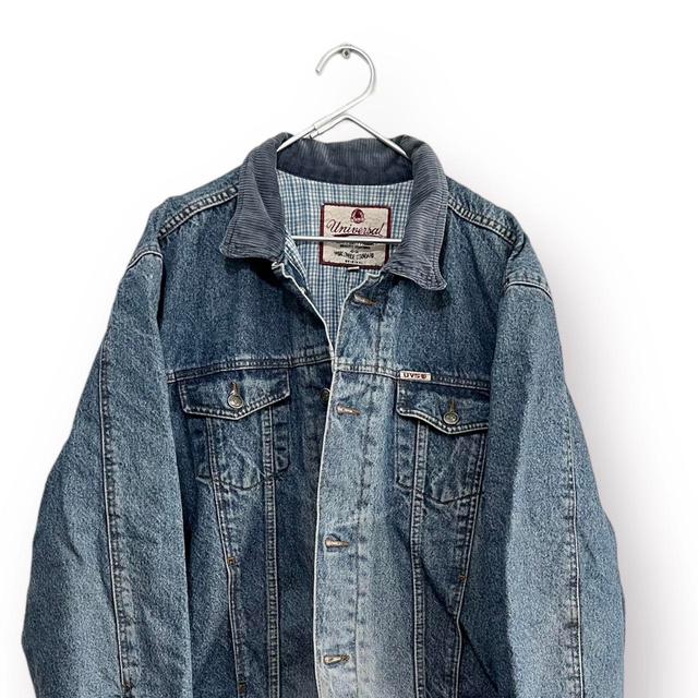 Vintage Men's Denim Jacket - Navy - XL on Productcaster.