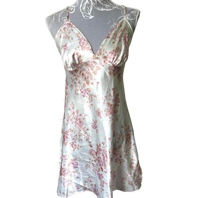 BHS Women's Slip Dress - Cream/Multi - 12 on Productcaster.