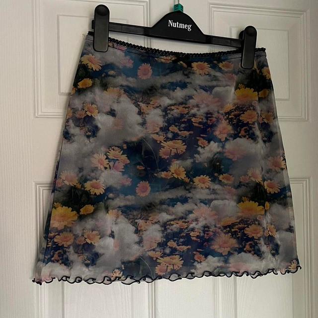 Urban Outfitters Women's Skirt - Multi/Blue - UK 8 on Productcaster.