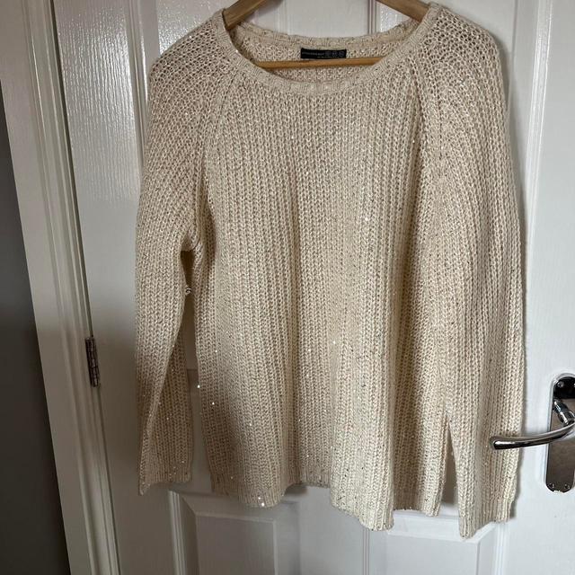 Primark Women's Jumper - Cream - 16 on Productcaster.