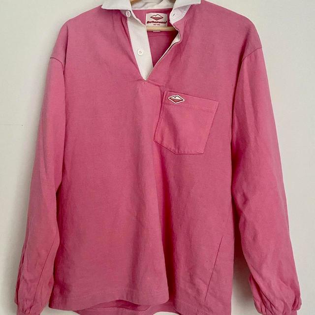 Battenwear Men's Shirt - Pink/White - S on Productcaster.