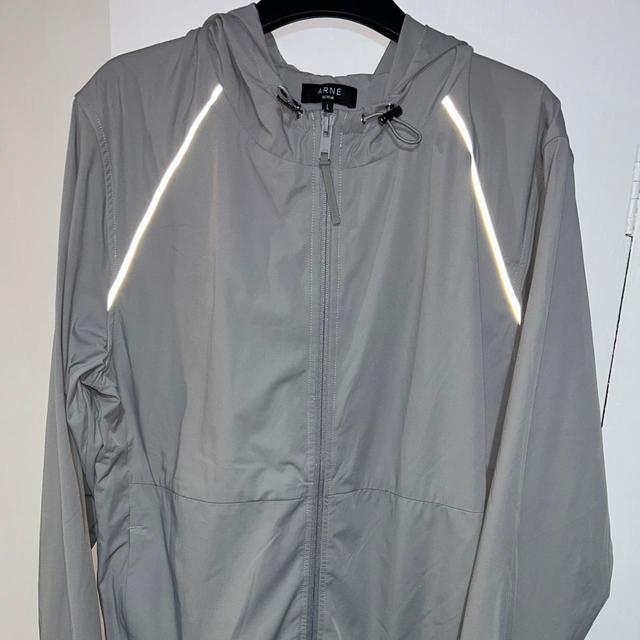 Men's Windbreaker Jacket - Grey - L on Productcaster.