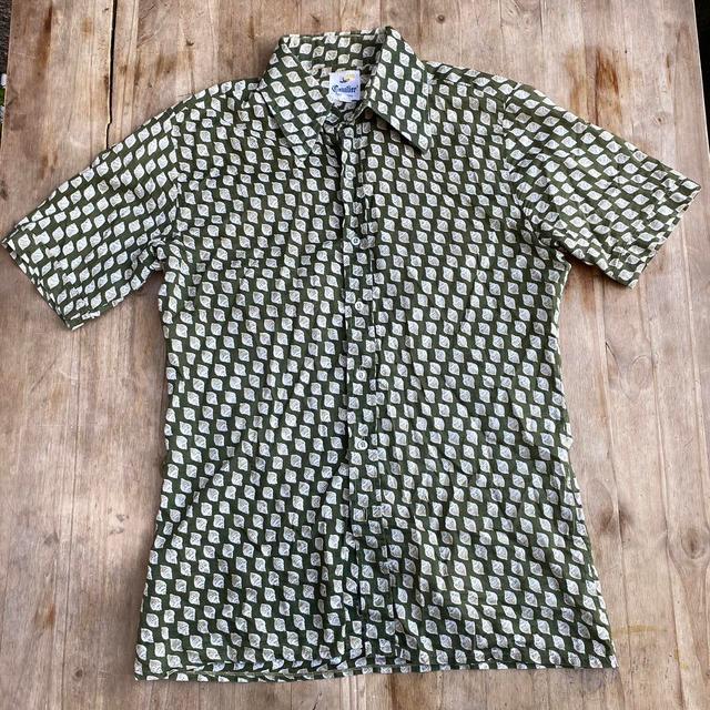 Vintage Men's Shirt - Green - XS on Productcaster.