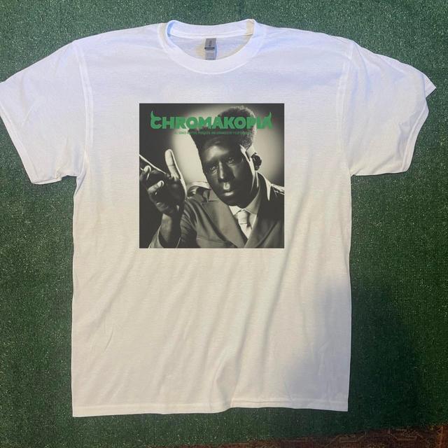 Vintage Men's T-shirt - White/Green - S on Productcaster.