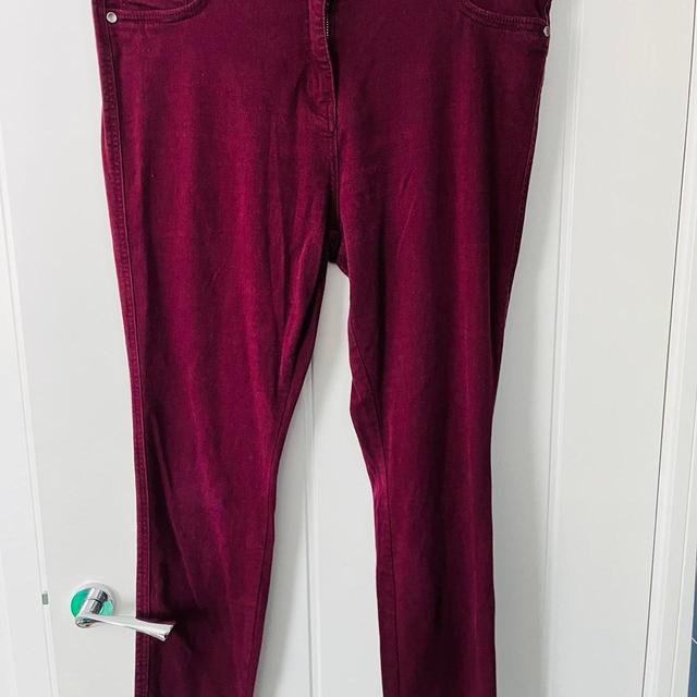 Next Women's Jeans - Burgundy - UK 18 on Productcaster.