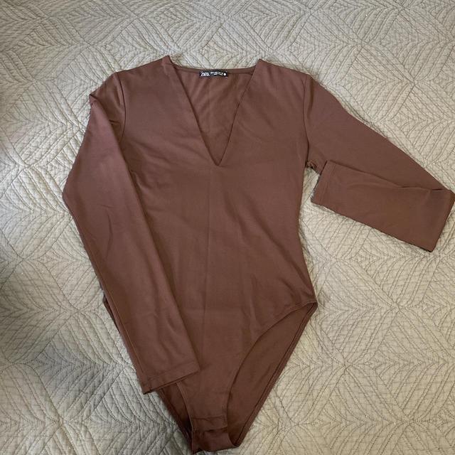 Zara Women's Bodysuit - Brown - S on Productcaster.