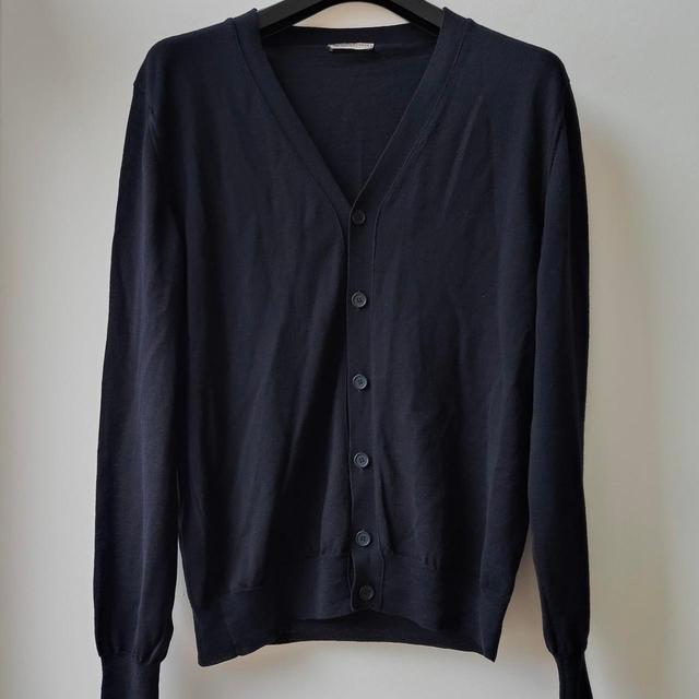 Bottega Veneta Men's Cardigan - Navy - M on Productcaster.