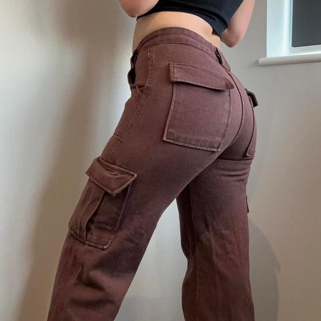 Women's Trousers - Brown - M on Productcaster.