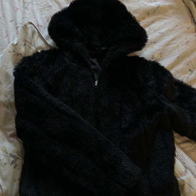 Topshop Women's Faux fur Coat - Black - UK 12 on Productcaster.