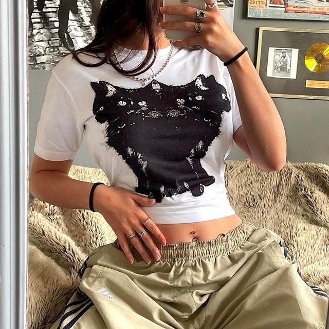 Handmade Women's Crop top - Black - 12 on Productcaster.