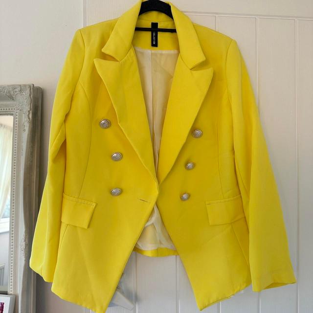 Women's Blazer Jacket - Yellow - S on Productcaster.