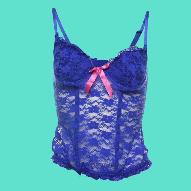 Vintage Women's Corset - Blue - XS on Productcaster.