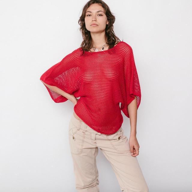 Vintage Women's Jumper - Red - M on Productcaster.