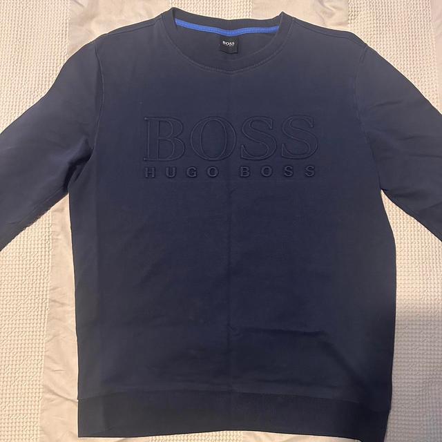 Hugo Boss Men's Jumper - Navy - S on Productcaster.