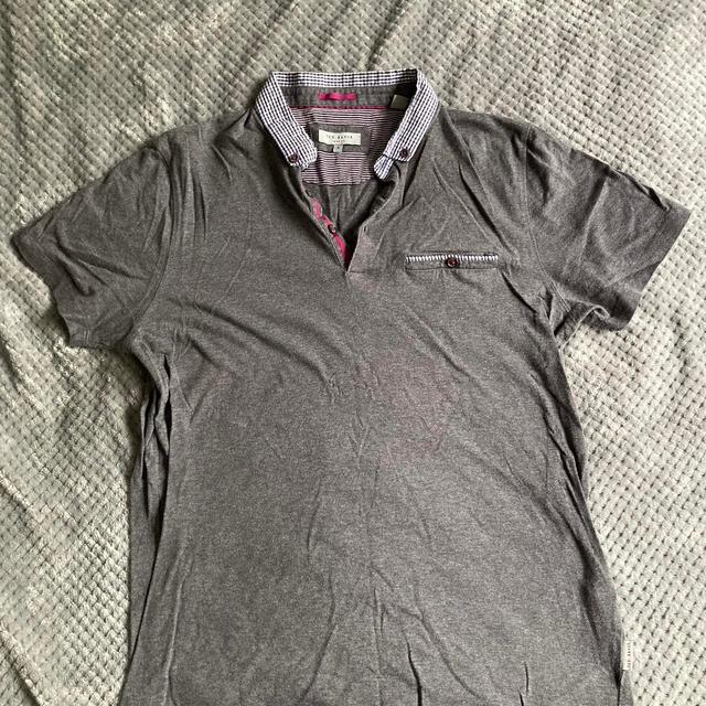 Ted Baker Men's Polo shirt - Grey/Purple - S on Productcaster.