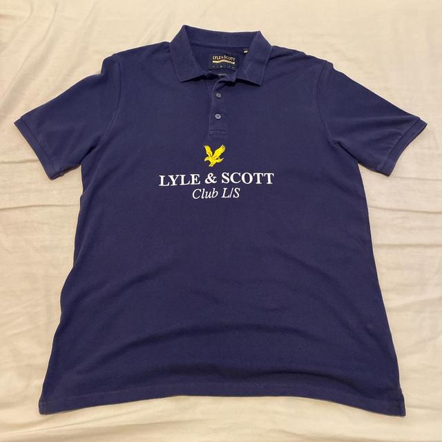 Lyle & Scott Men's Polo shirt - Navy/Blue - M on Productcaster.