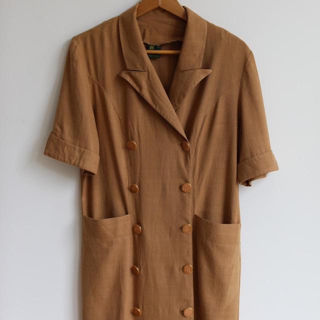 Vintage Women's Blazer Dress - Brown - M on Productcaster.