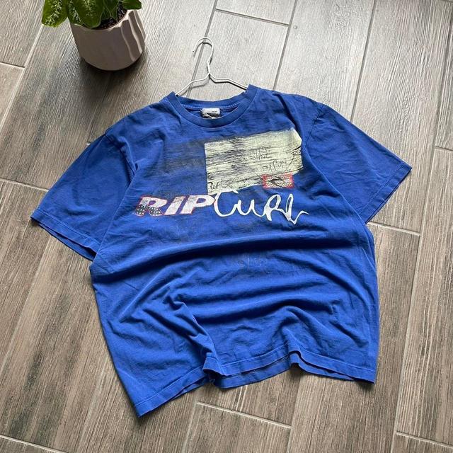 Rip Curl Men's T-shirt - Blue - XL on Productcaster.