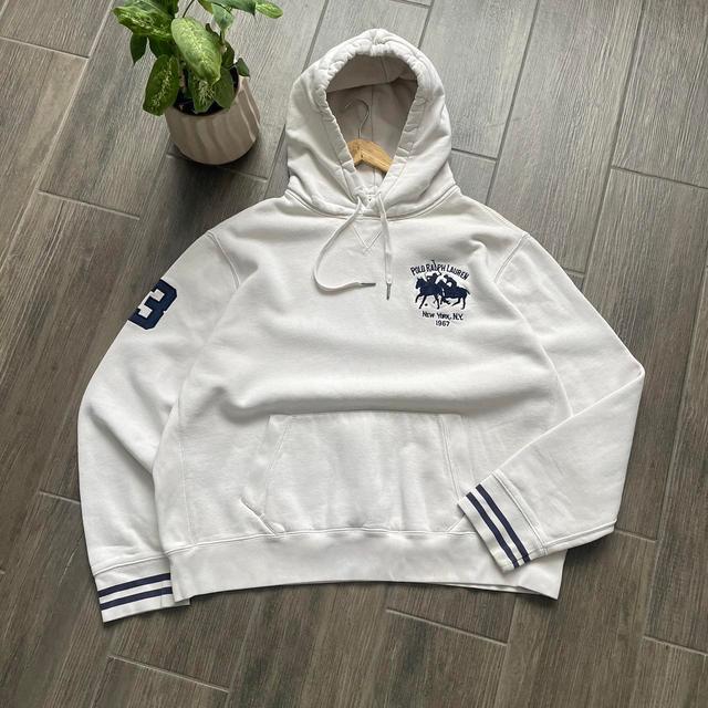 Polo Ralph Lauren Men's Hoodie - White - XXL on Productcaster.